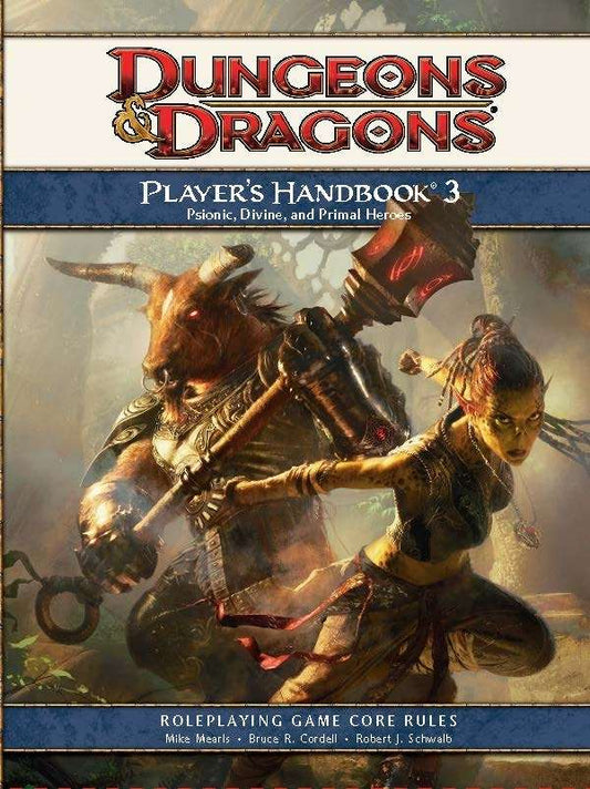 Player’s Handbook 3: Psionic, Divine, and Primal Heroes - Used - EX+